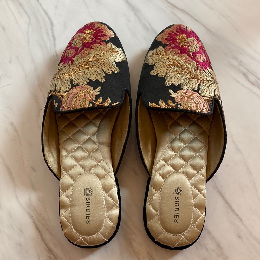 NWOT Birdies in black jacquard